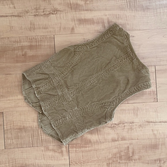 Vintage Tailored Fitted Corduroy Brown Vest - Picture 2 of 8